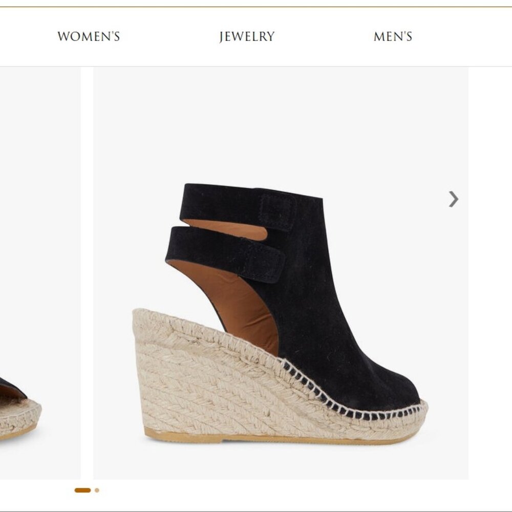 Bettye Muller Download Black Suede Peep-Toe Espadrille Size 39 / 8.5 USA